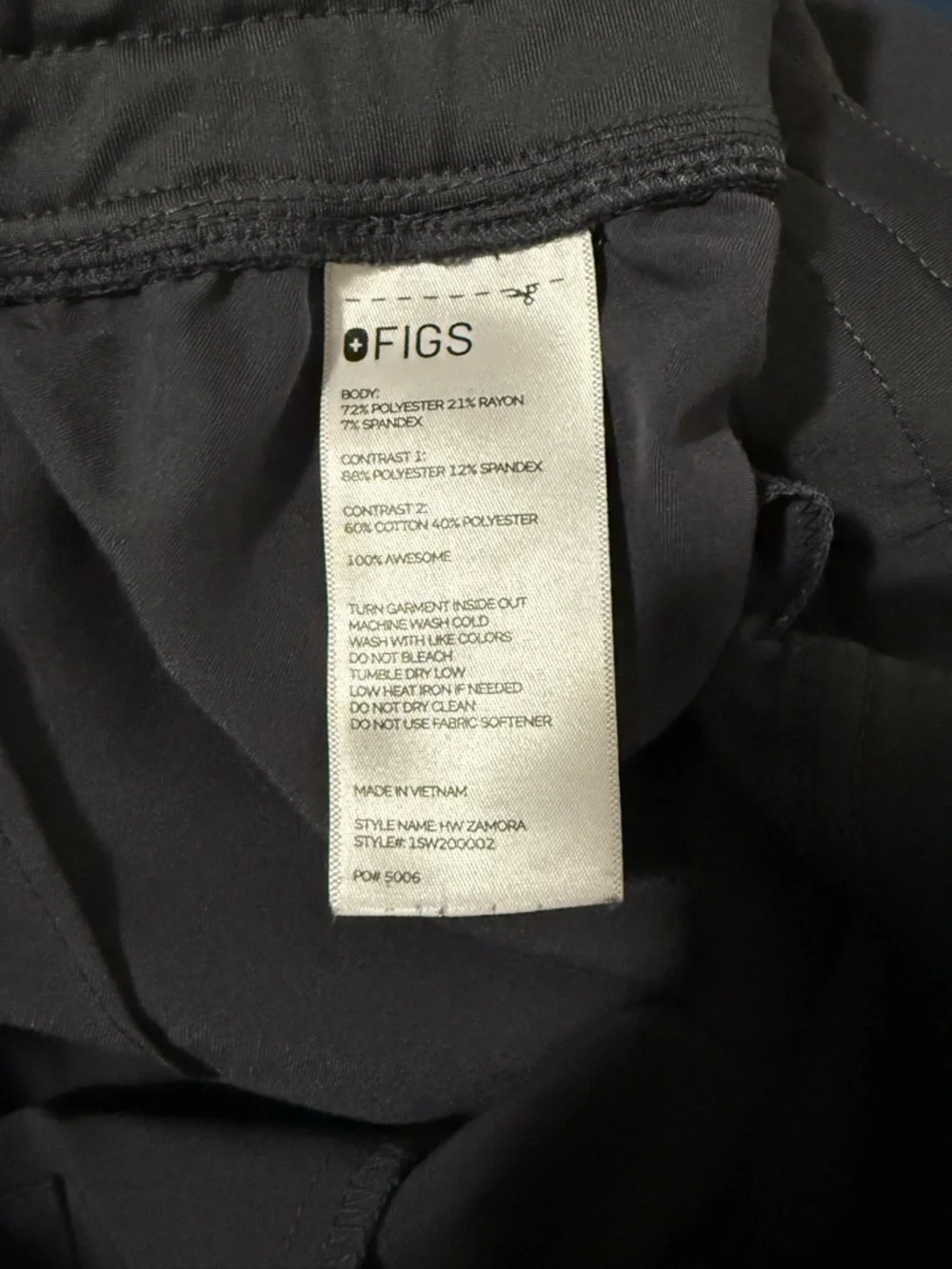 Figs Men's Charcoal Joggers with Red Drawstring